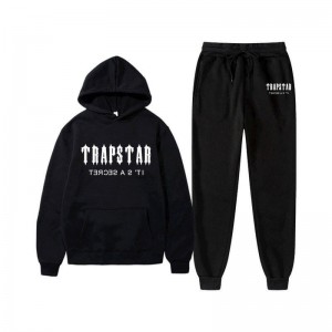 Black Men's Trapstar Chenille Decoded Hooded Tracksuit USA | TW60-336