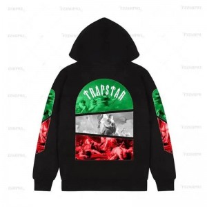 Black Men's Trapstar Chenille Hunter X Hunter Hoodie USA | PT87-212