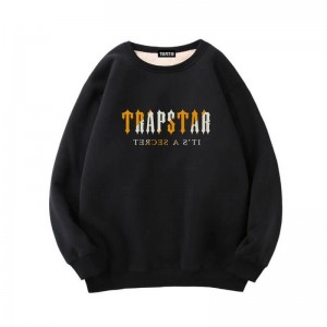 Black Men's Trapstar Fleece It's a Secret Sweatshirts USA | JB86-094