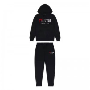 Black Men's Trapstar Irongate Decoded Hoodie Tracksuit USA | OZ41-074