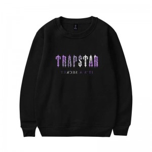 Black Men's Trapstar It's a Secret Shining Galaxy Sweatshirts USA | UR15-774