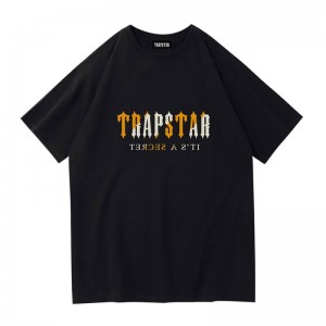 Black Men's Trapstar Shinning Galaxy its a Secret T Shirts USA | PE21-271