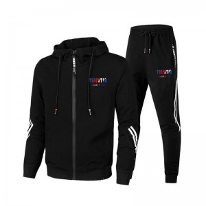 Black Men's Trapstar Sportwear Logo Tracksuit USA | PF56-171