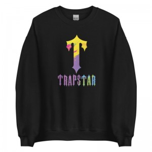 Black Men's Trapstar T-For Print Sweatshirts USA | TP89-577