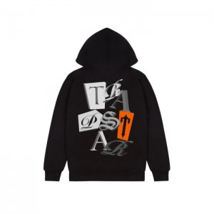 Black Men's Trapstar TS Script 3D Edition Hoodie USA | YP79-226