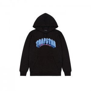 Black Men's Trapstar Trap City Hoodie USA | LA97-645