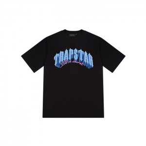 Black Men's Trapstar Trap City Tee T Shirts USA | YD99-717