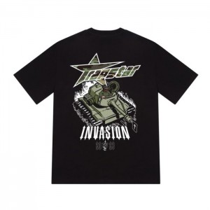 Black Men's Trapstar Trap Invasion Tee T Shirts USA | PP75-600