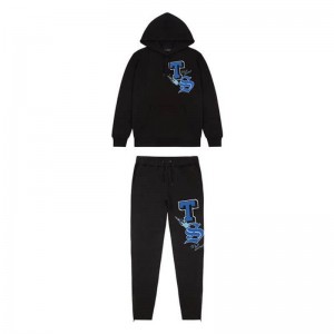 Black Men's Trapstar Varsity TS Tracksuit USA | XY47-727