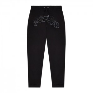 Black Men's Trapstar Wildcard Chenille Jogging Bottoms Tracksuit USA | SV55-115