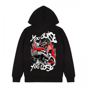 Black Men's Trapstar You Cruise You Lose Paint Splatter Hoodie USA | UK19-684