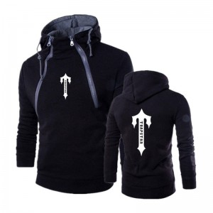 Black Men's Trapstar Zip Up Hoodie USA | UW35-001