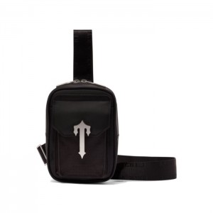 Black / White Men's Trapstar Fracture Irongate T Bags USA | NK93-288