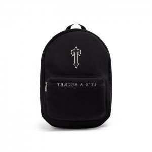 Black / White Men's Trapstar It's A Secret Rucksack Bags USA | SG61-517