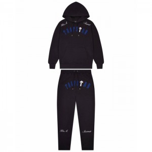 Black / White / Blue Men's Trapstar Irongate Arch It's A Secret Tracksuit USA | MT14-068