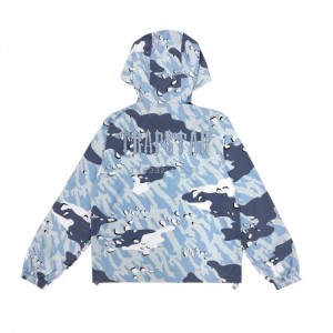 Blue Camo Men's Trapstar Decoded Camo Windbreaker Outerwear USA | VP30-075