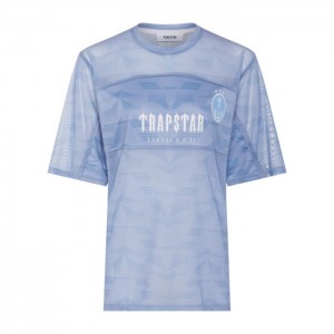 Blue Men's Trapstar Irongate Mesh Football Jersey T Shirts USA | TQ74-895