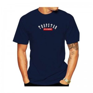 Blue Men's Trapstar London Co-Branded Short Sleeve T Shirts USA | XM57-223