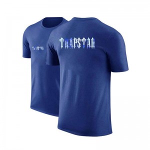 Blue Men's Trapstar Shorts Sleeve Round-Neck T Shirts USA | OO83-293