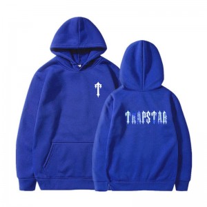 Blue Men's Trapstar T Pattern Hoodie USA | NX85-370