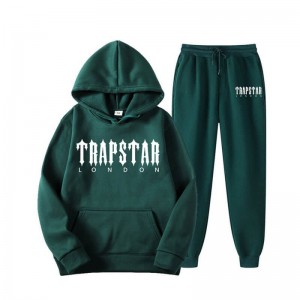 Green Men's Trapstar Fleece London Shining Tracksuit USA | BL14-554