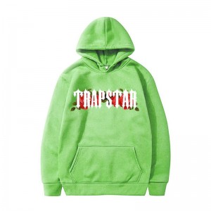 Green Men's Trapstar Long Sleeve Hoodie USA | FT87-844