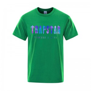 Green Men's Trapstar Soft Short Sleeve T Shirts USA | UJ97-737