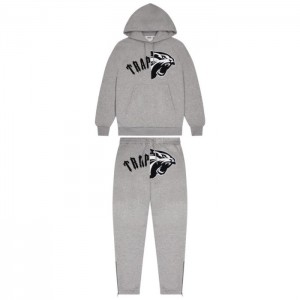 Grey Men's Trapstar Arch Shooters Hoodie Tracksuit USA | XR88-579