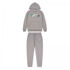 Grey Men's Trapstar Chenille Decoded Hooded Tracksuit USA | UX43-086