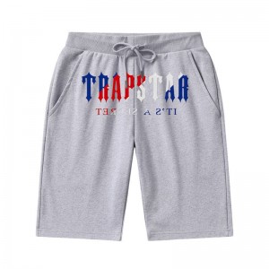 Grey Men's Trapstar Irongate Arch Chenille Shorts USA | YP14-468