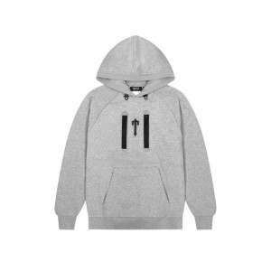 Grey Men's Trapstar Irongate T Trap Fleece Hoodie USA | KM57-441