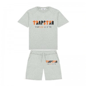 Grey Men's Trapstar It's A Secret Set Shorts USA | HU54-753