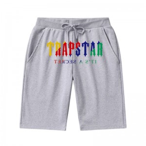 Grey Men's Trapstar It's a Secret Shinning Galaxy Shorts USA | IA31-556