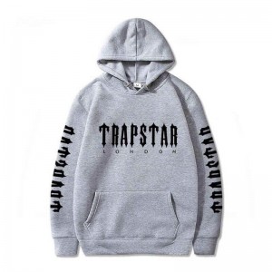 Grey Men's Trapstar London Galaxy City Hoodie USA | KU54-045