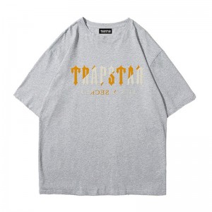 Grey Men's Trapstar Shinning Galaxy its a Secret T Shirts USA | UO38-152