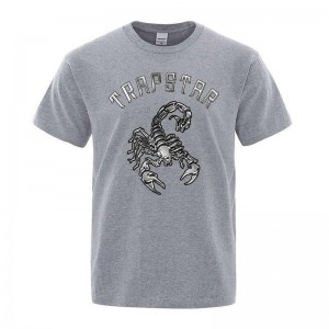 Grey Men's Trapstar Spider Printed Graphic Tee T Shirts USA | VI50-543