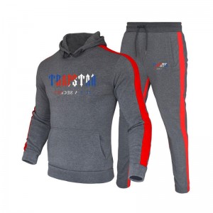 Grey Men's Trapstar Winter Hooded Tracksuit USA | TQ95-546