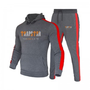 Grey Men's Trapstar Winter Logo Hooded Tracksuit USA | QT78-832