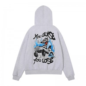 Grey Men's Trapstar You Cruise You Lose Paint Splatter Hoodie USA | YC81-160