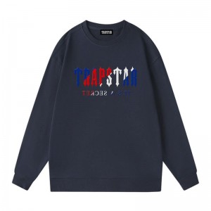 NavyBlue Men's Trapstar Crewneck It’s A Secret Galaxy Sweatshirts USA | AB61-036