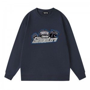 NavyBlue Men's Trapstar London Its Shooters Logo Sweatshirts USA | JZ62-218