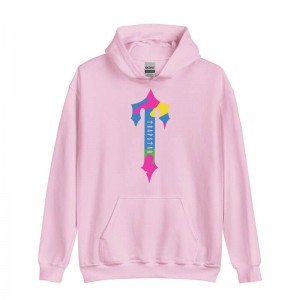 Pink Men's Trapstar Colorful Logo Rainbow Hoodie USA | OS96-950