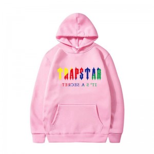 Pink Men's Trapstar It’s A Secret Hoodie USA | ZE34-703