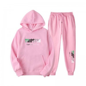 Pink Men's Trapstar Printed Autumn Winter Warm Sportswear Tracksuit USA | NW62-895