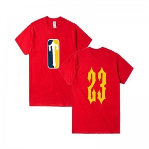 Red Men's Trapstar Central Tee 23 T Shirts USA | IB41-674