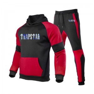 Red Men's Trapstar Fleece Causal Sport Tracksuit USA | RW79-648