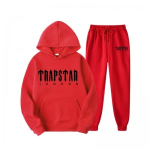 Red Men's Trapstar Fleece London Tracksuit USA | OI36-552