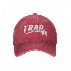 Red Men's Trapstar Jacket Baseball Cap Hats USA | YF33-212