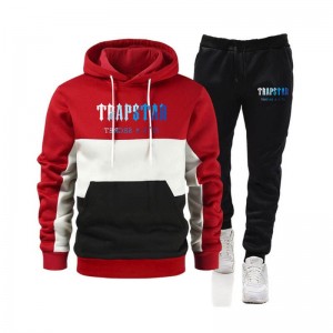 Red Men's Trapstar Merch It's a Secret Printed Logo Tracksuit USA | YM03-373