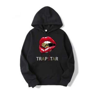 Red Men's Trapstar Red Lips Hoodie USA | QB21-607